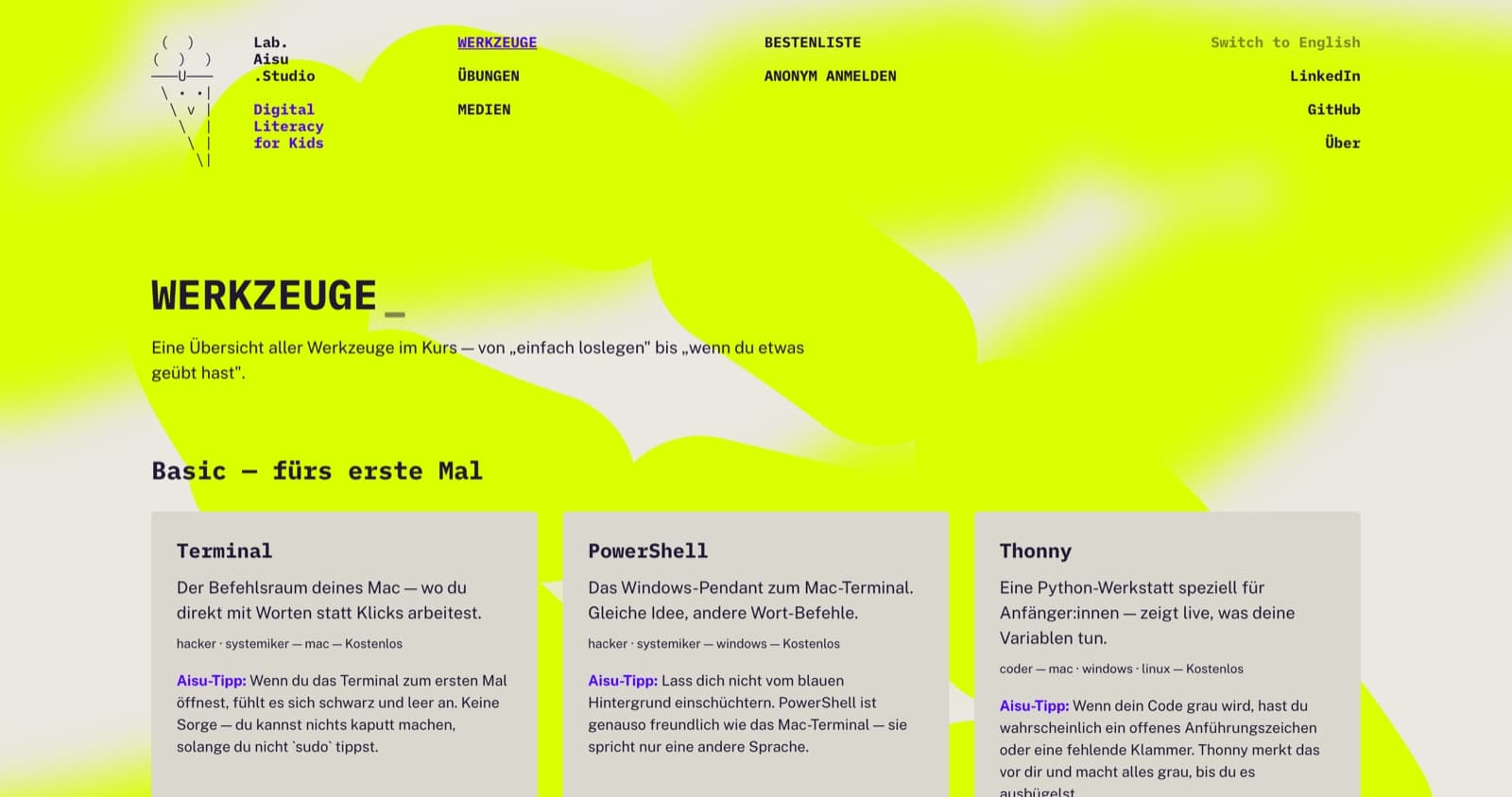 AisuLab — Toolbox