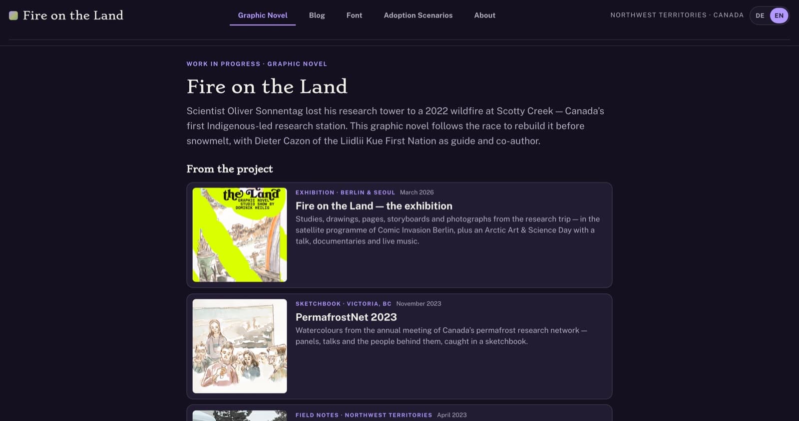 Fire on the Land — Graphic Novel