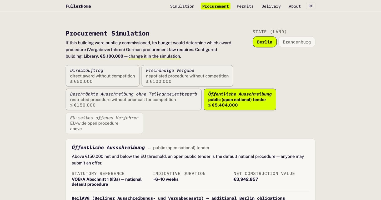 FullerHome — Procurement