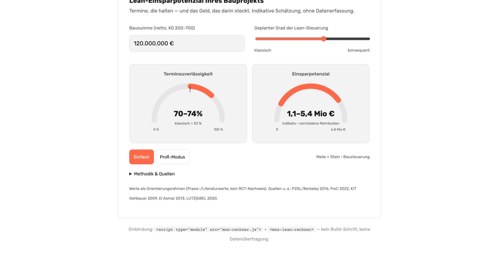 Lean Calculator — Simple mode