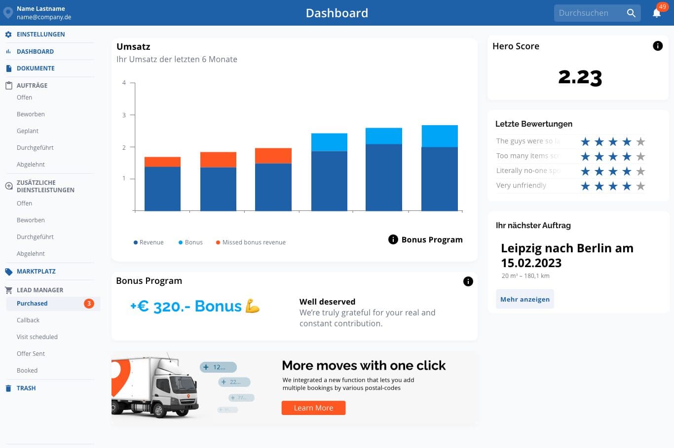 Movinga — Partner app