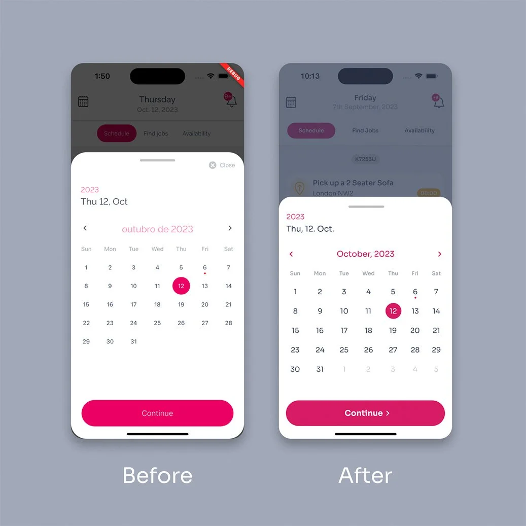 Shift — Date picker