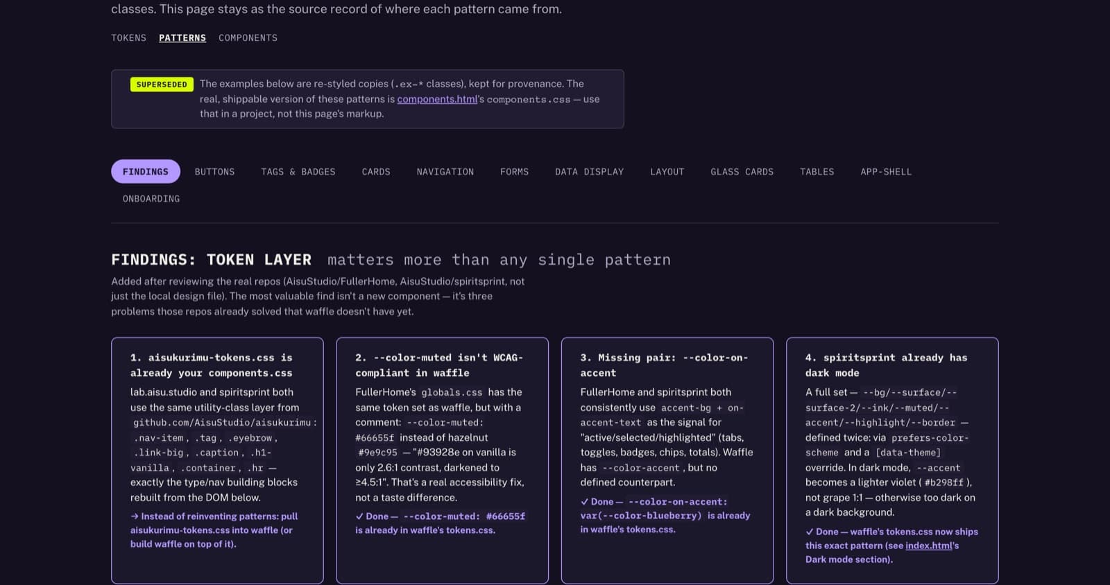 waffle — Patterns